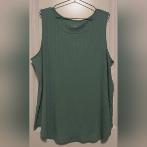 Ricki's Sleeveless Ribbed Tank Top in Teal